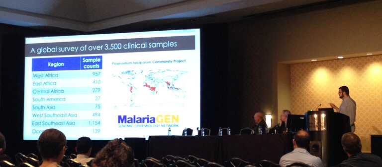 Roberto Amato presents P. falciparum Community Project findings at ASTMH 2014